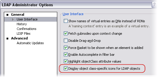 Object class specific icons
